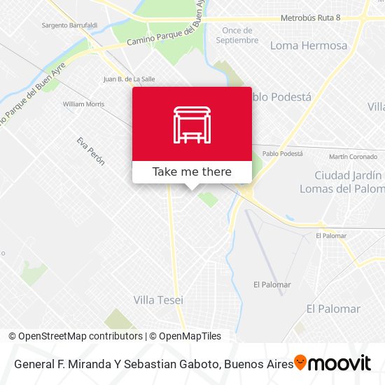 Mapa de General F. Miranda Y Sebastian Gaboto