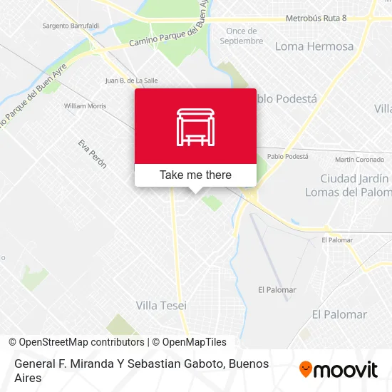 Mapa de General F. Miranda Y Sebastian Gaboto
