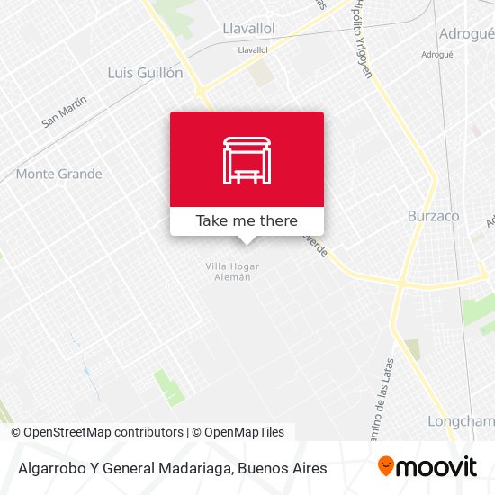 Mapa de Algarrobo Y General Madariaga