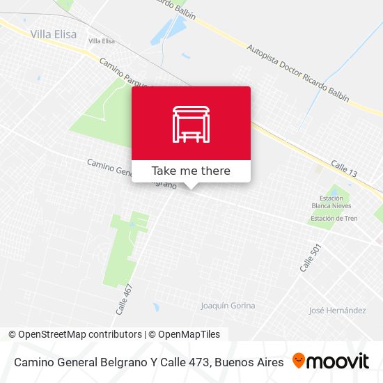 Camino General Belgrano Y Calle 473 map