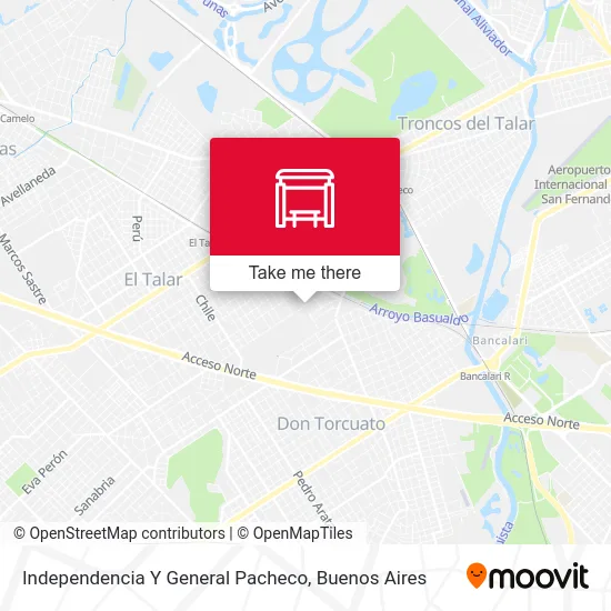 Independencia Y General Pacheco map