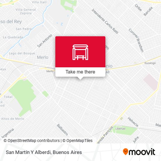 San Martín Y Alberdi map