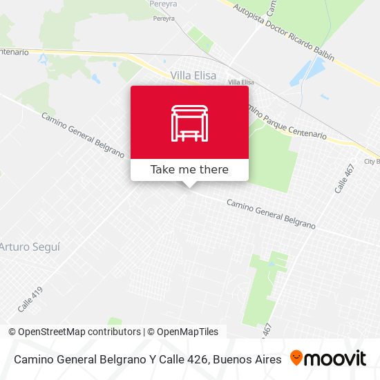 Mapa de Camino General Belgrano Y Calle 426