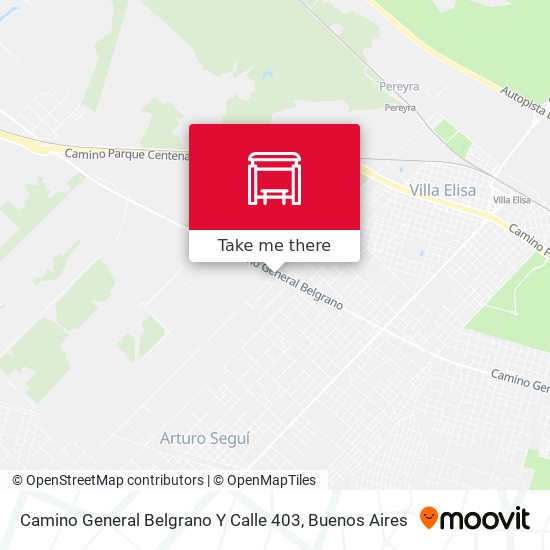Camino General Belgrano Y Calle 403 map
