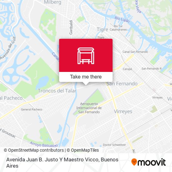 Avenida Juan B. Justo Y Maestro Vicco map