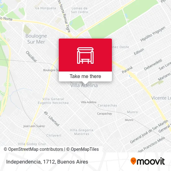 Independencia, 1712 map