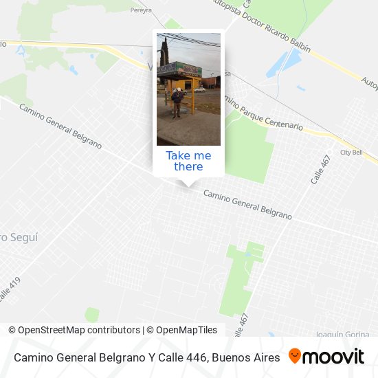Mapa de Camino General Belgrano Y Calle 446