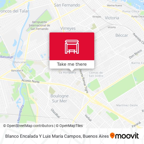 Mapa de Blanco Encalada Y Luis María Campos