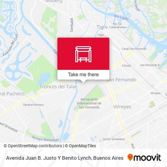 Mapa de Avenida Juan B. Justo Y Benito Lynch