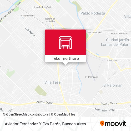 Aviador Fernández Y Eva Perón map