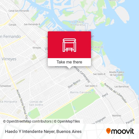 Haedo Y Intendente Neyer map
