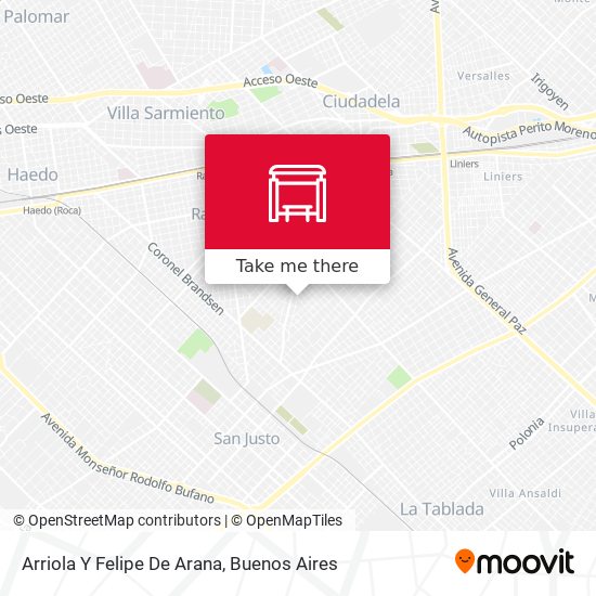 Mapa de Arriola Y Felipe De Arana