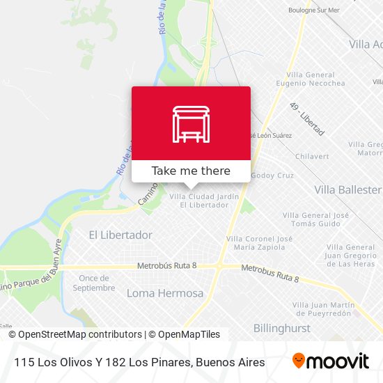 115 Los Olivos Y 182 Los Pinares map