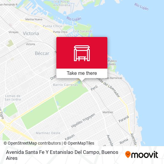 Avenida Santa Fe Y Estanislao Del Campo map