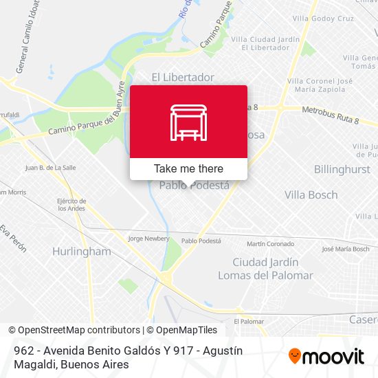 962 - Avenida Benito Galdós Y 917 - Agustín Magaldi map
