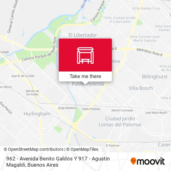 962 - Avenida Benito Galdós Y 917 - Agustín Magaldi map