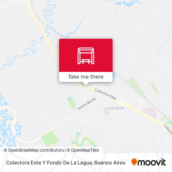 Mapa de Colectora Este Y Fondo De La Legua
