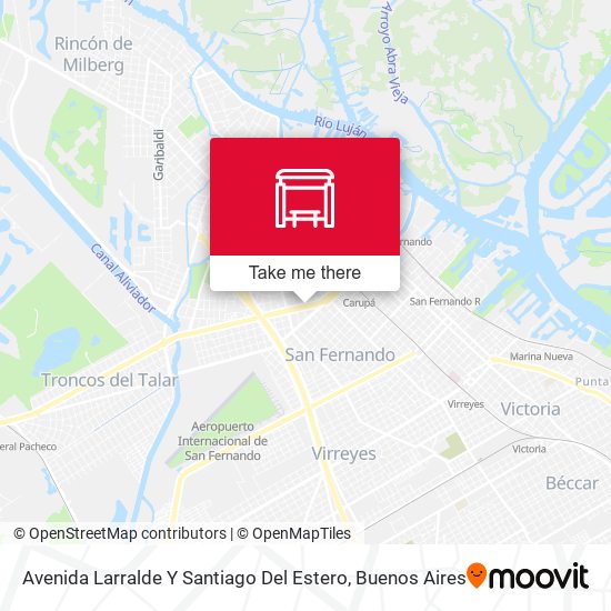 Avenida Larralde Y Santiago Del Estero map