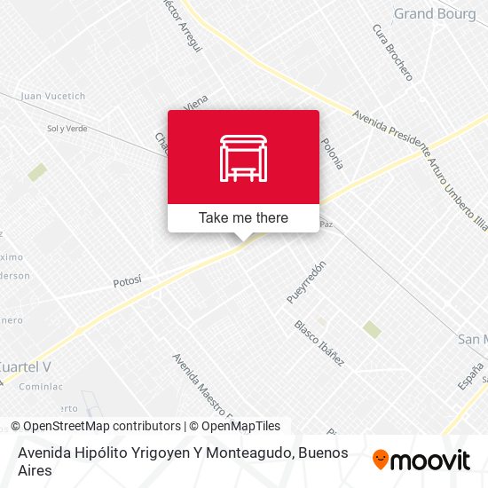 Avenida Hipólito Yrigoyen Y Monteagudo map
