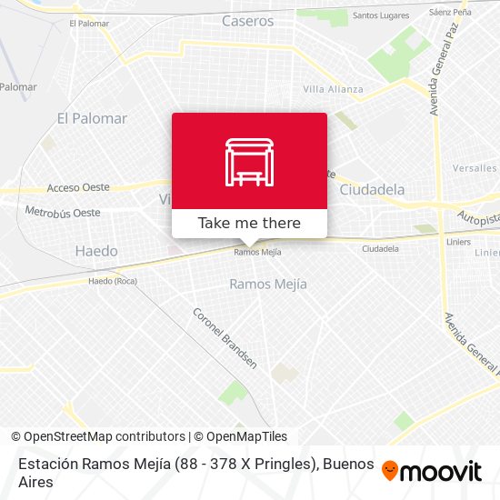 Estación Ramos Mejía (88 - 378 X Pringles) map