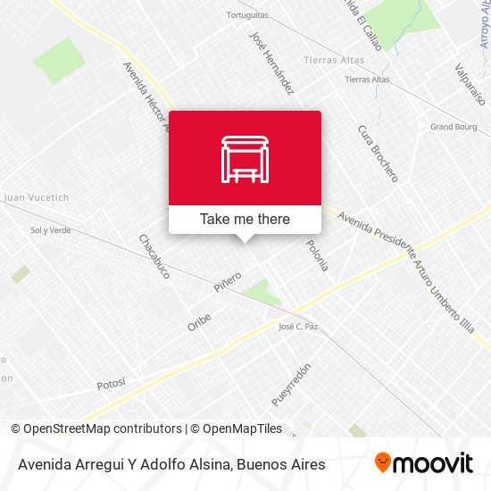 Avenida Arregui Y Adolfo Alsina map