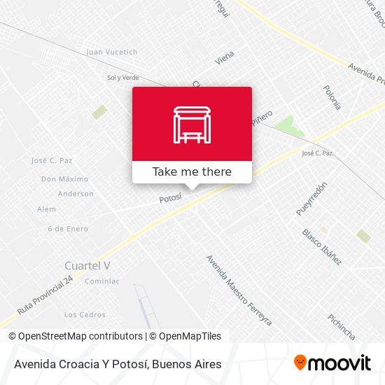 Mapa de Avenida Croacia Y Potosí