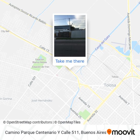 Mapa de Camino Parque Centenario Y Calle 511