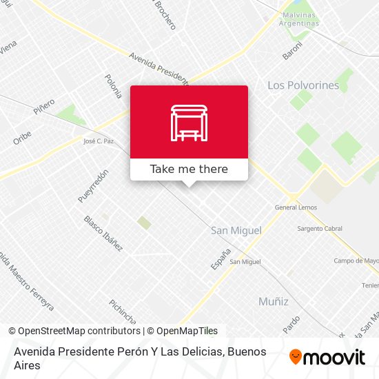 Mapa de Avenida Presidente Perón Y Las Delicias