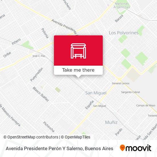 Avenida Presidente Perón Y Salerno map