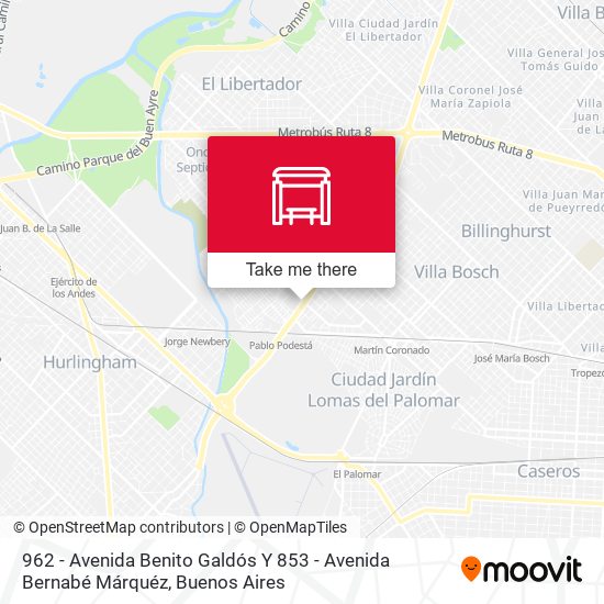 962 - Avenida Benito Galdós Y 853 - Avenida Bernabé Márquéz map