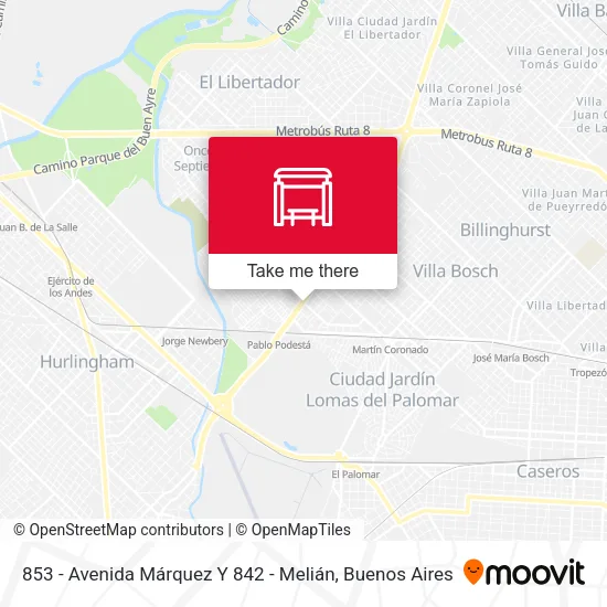 853 - Avenida Márquez Y 842 - Melián map