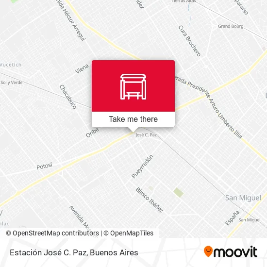 Estación José C. Paz map