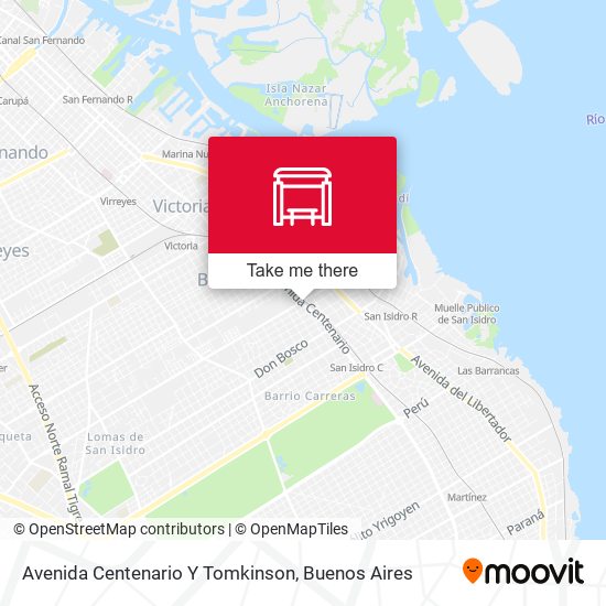 Avenida Centenario Y Tomkinson map