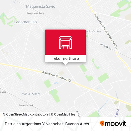 Patricias Argentinas Y Necochea map