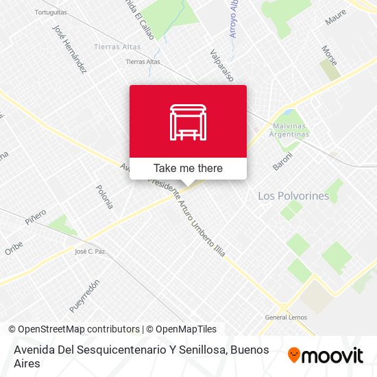 Avenida Del Sesquicentenario Y Senillosa map