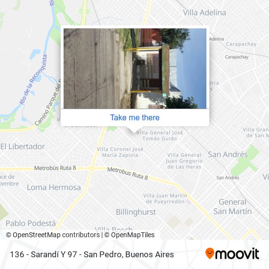 136 - Sarandí Y 97 - San Pedro map