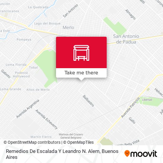Mapa de Remedios De Escalada Y Leandro N. Alem