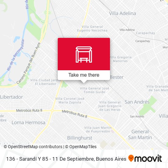 136 - Sarandí Y 85 - 11 De Septiembre map