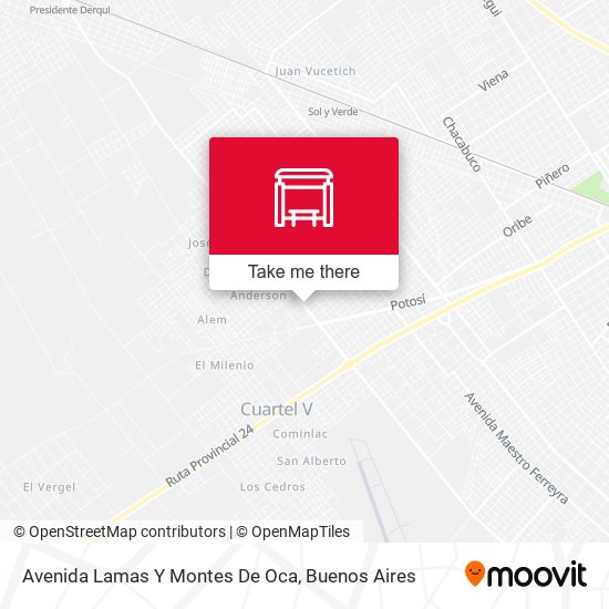Mapa de Avenida Lamas Y Montes De Oca