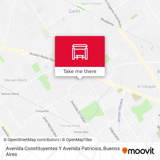 Avenida Constituyentes Y Avenida Patricios map