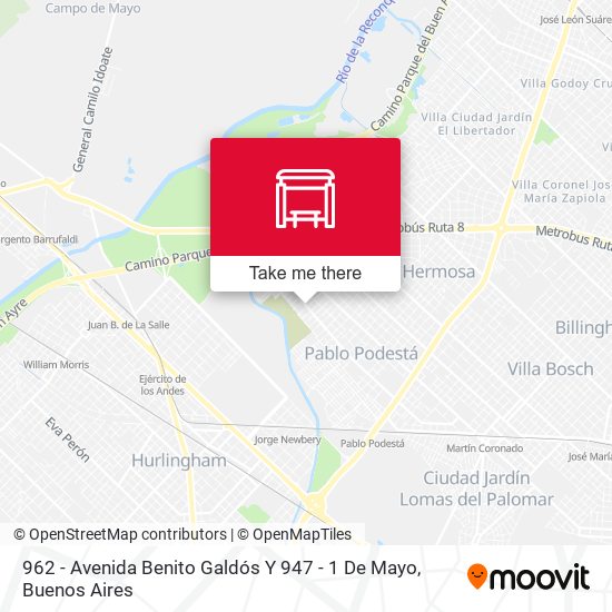 962 - Avenida Benito Galdós Y 947 - 1 De Mayo map