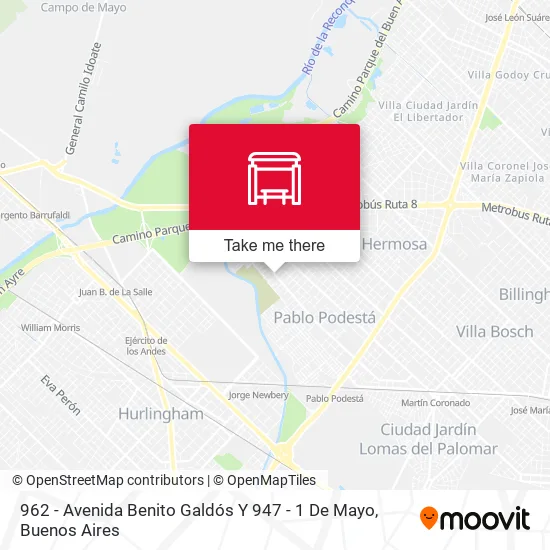 962 - Avenida Benito Galdós Y 947 - 1 De Mayo map