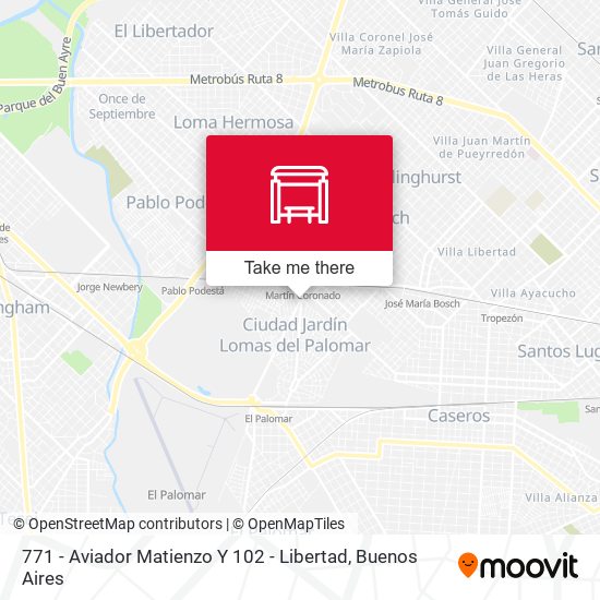 771 - Aviador Matienzo Y 102 - Libertad map