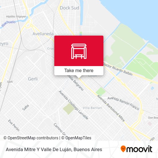 Avenida Mitre Y Valle De Luján map