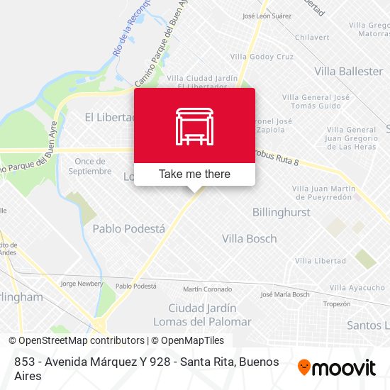 Mapa de 853 - Avenida Márquez Y 928 - Santa Rita