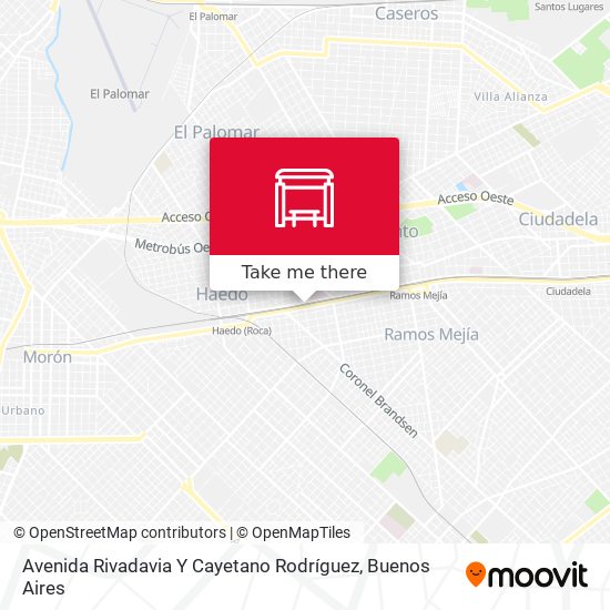 Avenida Rivadavia Y Cayetano Rodríguez map