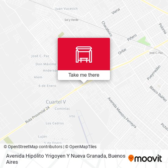 Avenida Hipólito Yrigoyen Y Nueva Granada map