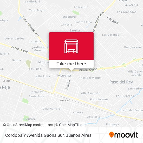 Córdoba Y Avenida Gaona Sur map
