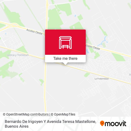 Bernardo De Irigoyen Y Avenida Teresa Mastellone map