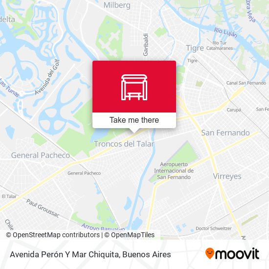 Avenida Perón Y Mar Chiquita map